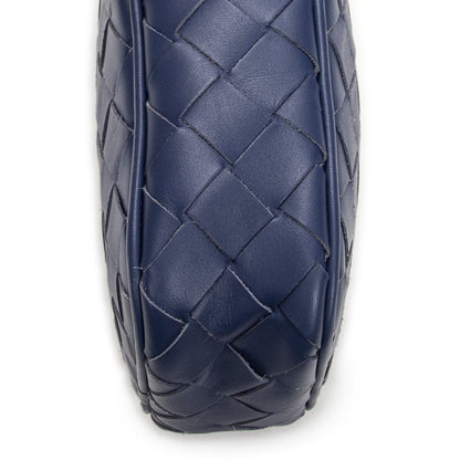Bottega Veneta Smartphone Pouch Crossbody Blue Intrecciato Leather — view 7