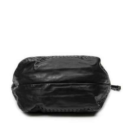 Bottega Veneta Radio Pun Tote Black Trim Intrecciato Leather — view 6