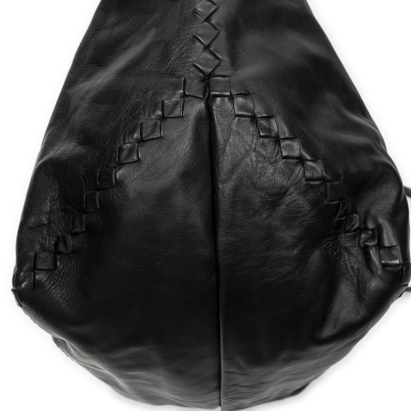 Bottega Veneta Radio Pun Tote Black Trim Intrecciato Leather — view 7