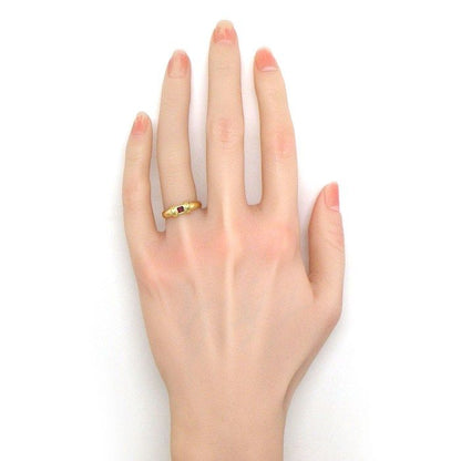 Tiffany & Co Ring Stacking Band Square Cut Ruby 18k Yellow Gold — view 7