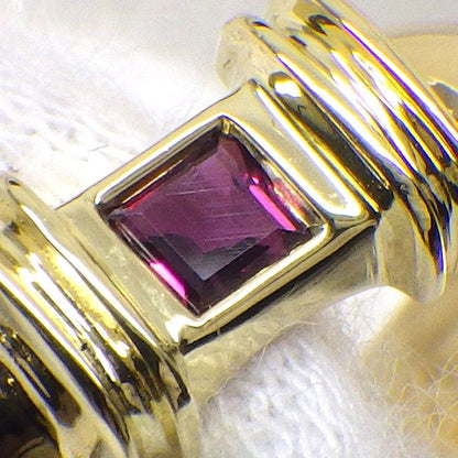 Tiffany & Co Ring Stacking Band Square Cut Ruby 18k Yellow Gold — view 4
