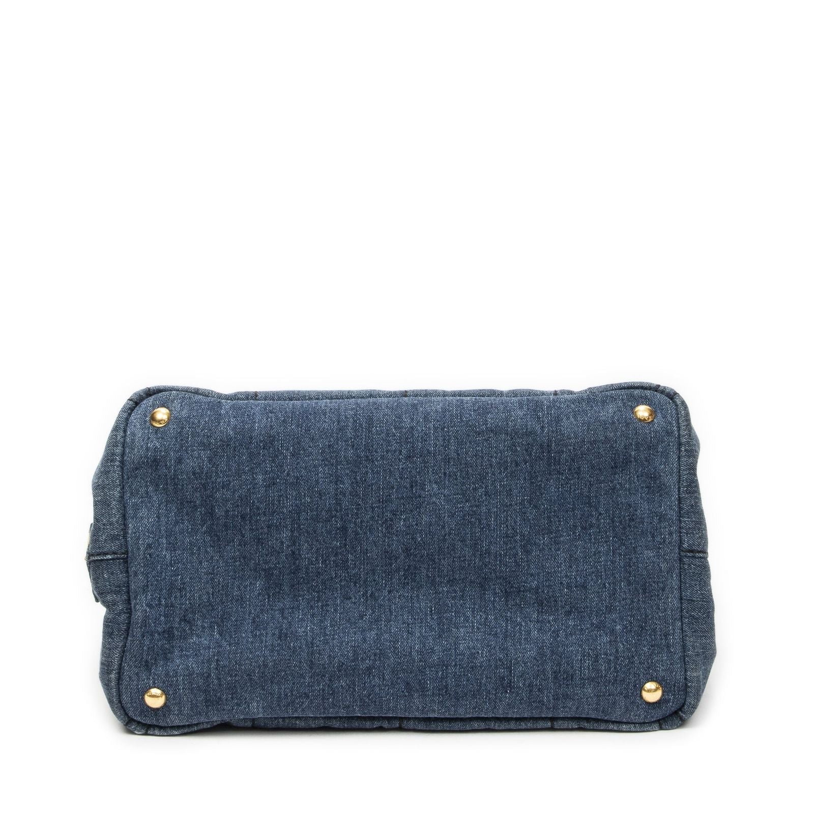 Prada Canapa Tote Blue Denim — view 6