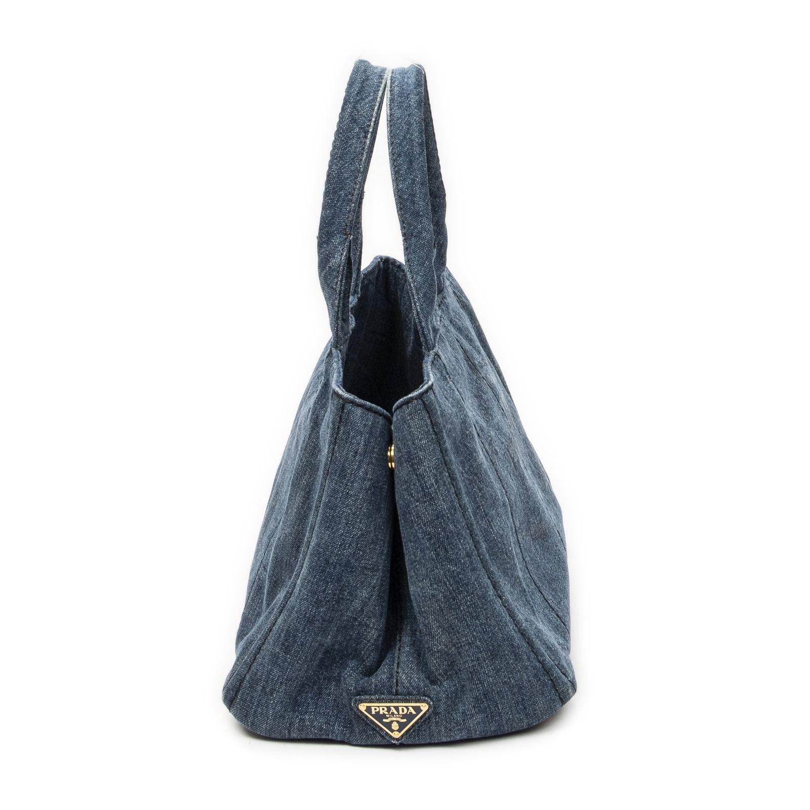 Prada Canapa Tote Blue Denim — view 4