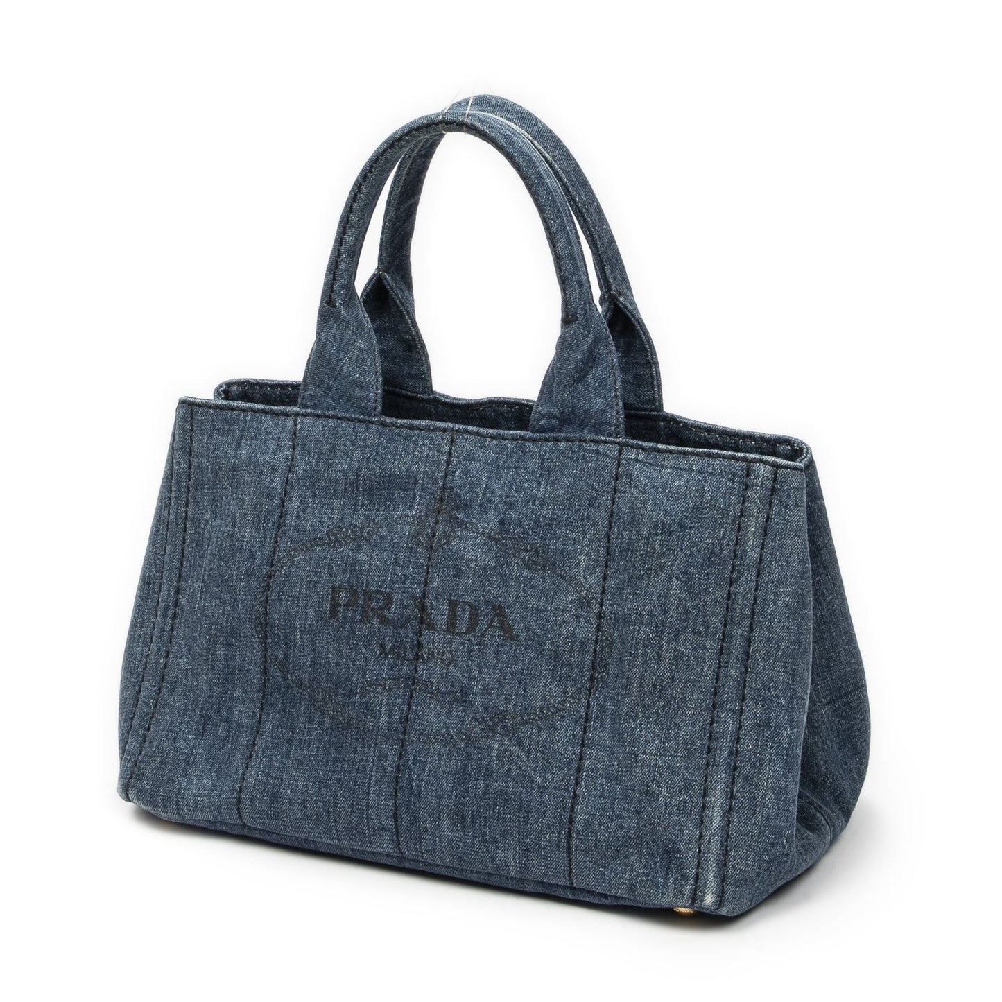 Prada Canapa Tote Blue Denim — view 2