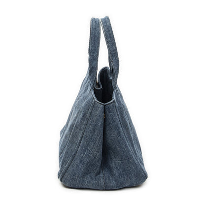 Prada Canapa Tote Blue Denim — view 3