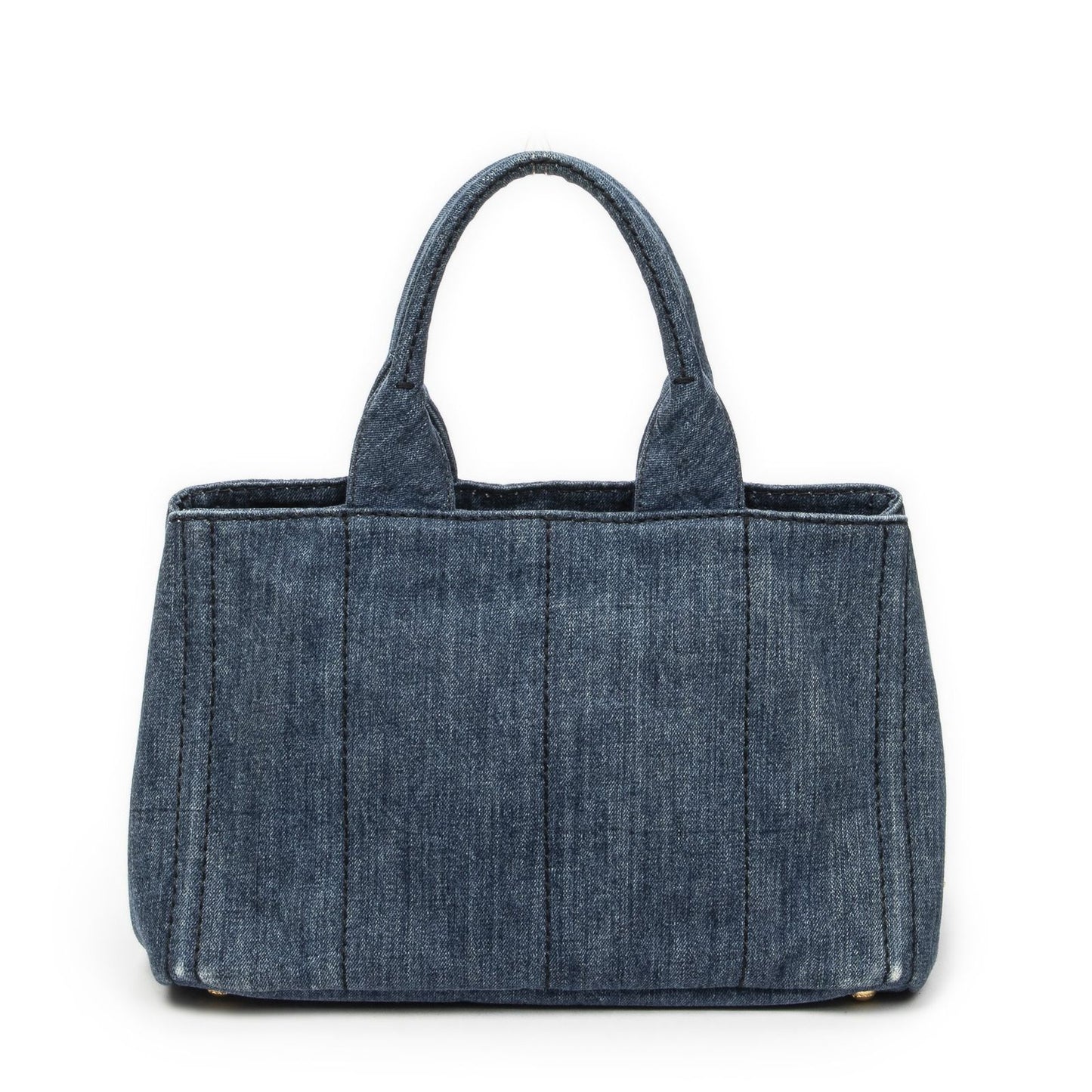 Prada Canapa Tote Blue Denim — view 5