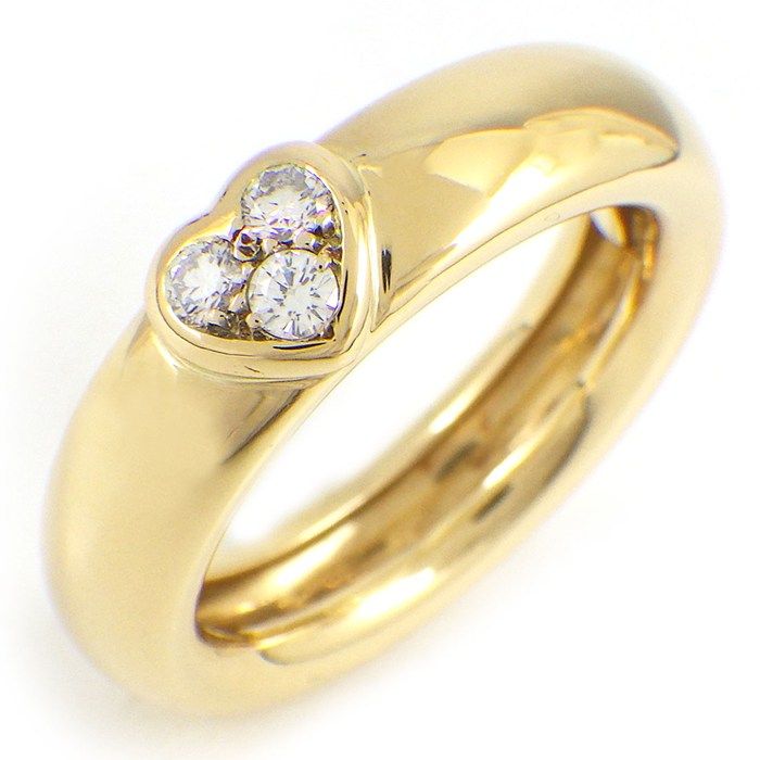 Tiffany & Co Ring Friendship Heart Point Diamond 18k Yellow Gold