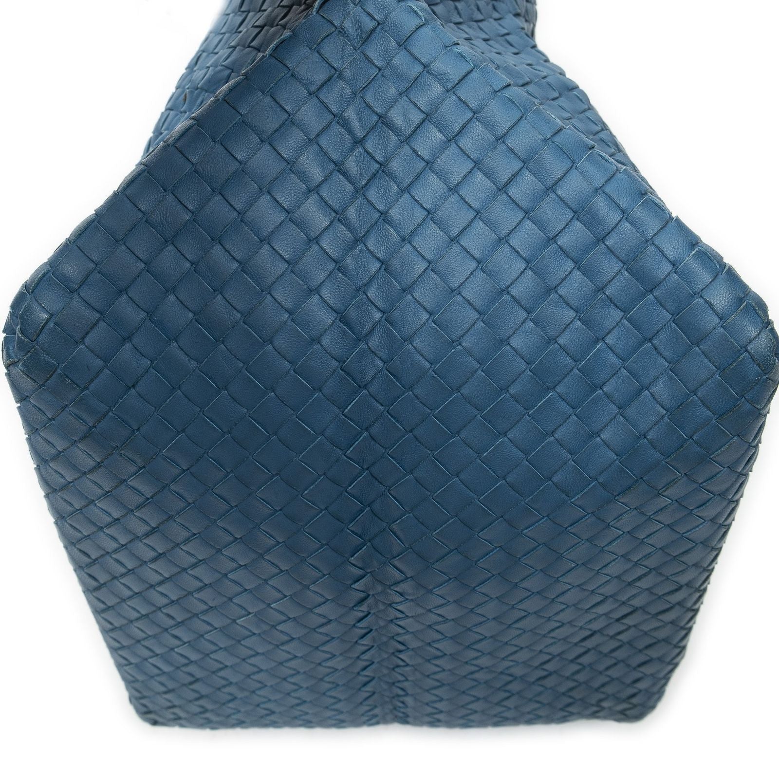 Bottega Veneta Chef Bag Blue Intrecciato Leather — view 8