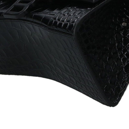 Balenciaga Hourglass Small Calfskin Croco Embossed Handbag — view 4