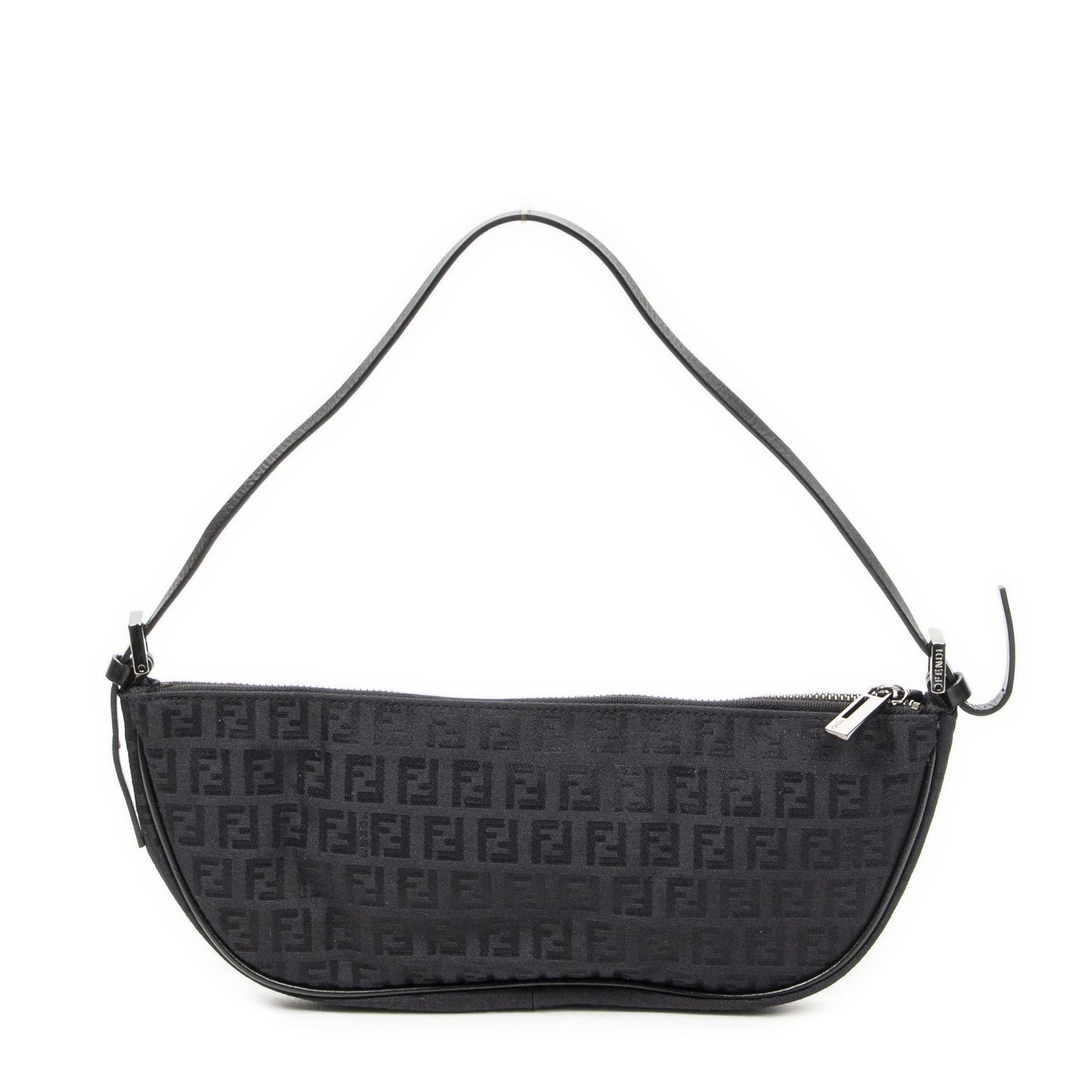 Fendi Pouch Black Zucchino Canvas — view 5