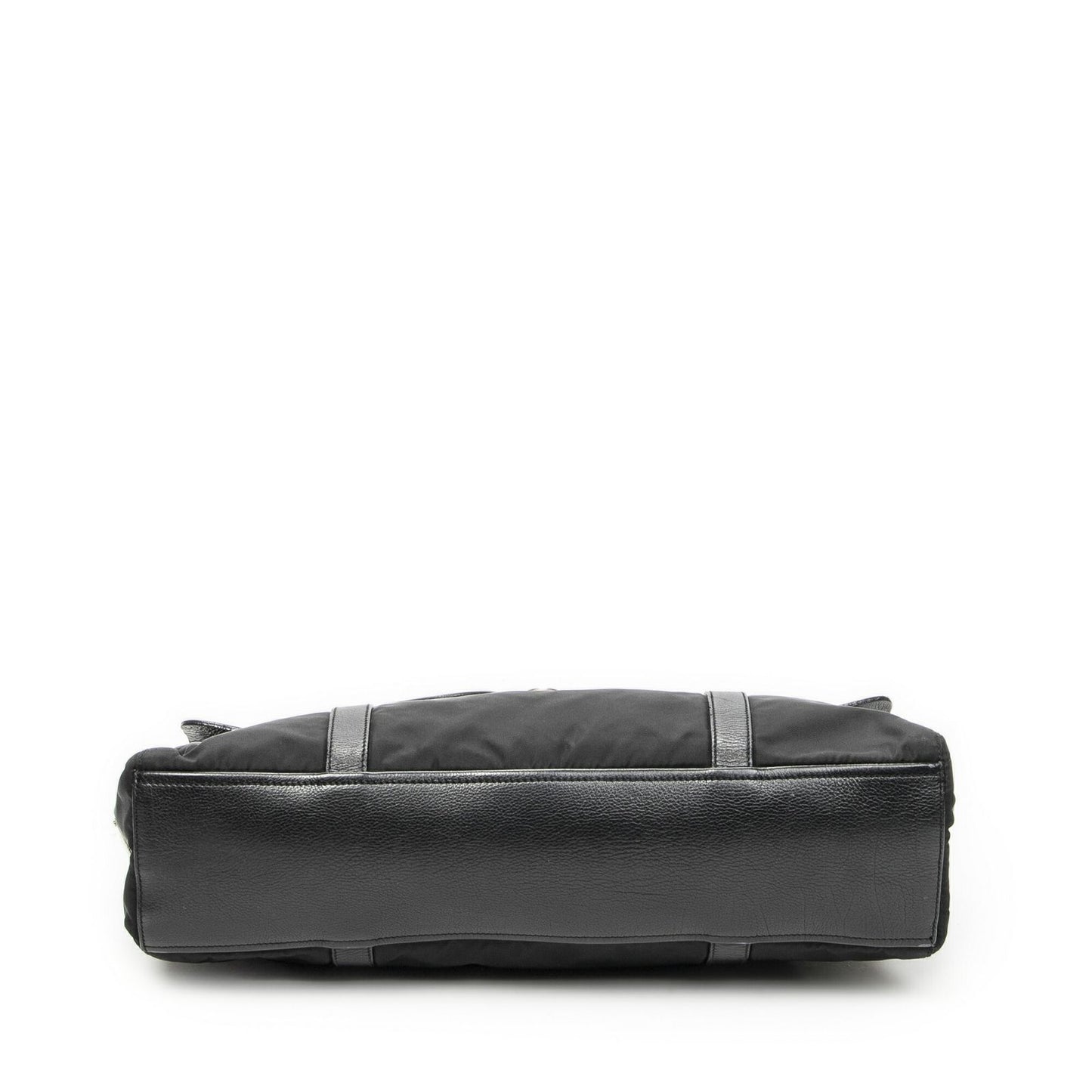 Prada Rectangle Flap Shoulder Bag Black Nylon Canvas — view 6