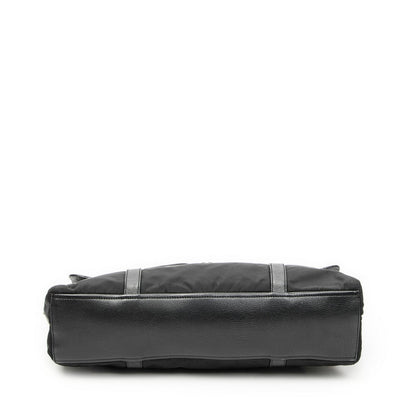Prada Rectangle Flap Shoulder Bag Black Nylon Canvas — view 6