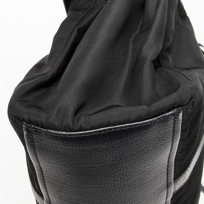 Prada Rectangle Flap Shoulder Bag Black Nylon Canvas — view 8