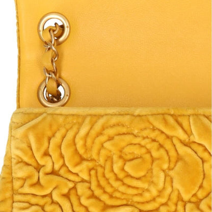 Chanel Camellia Velvet Chain Shoulder Bag — view 5