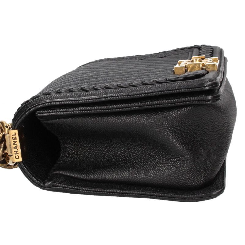 Chanel 25 Caviar Leather Chain Shoulder Bag 25 — view 5