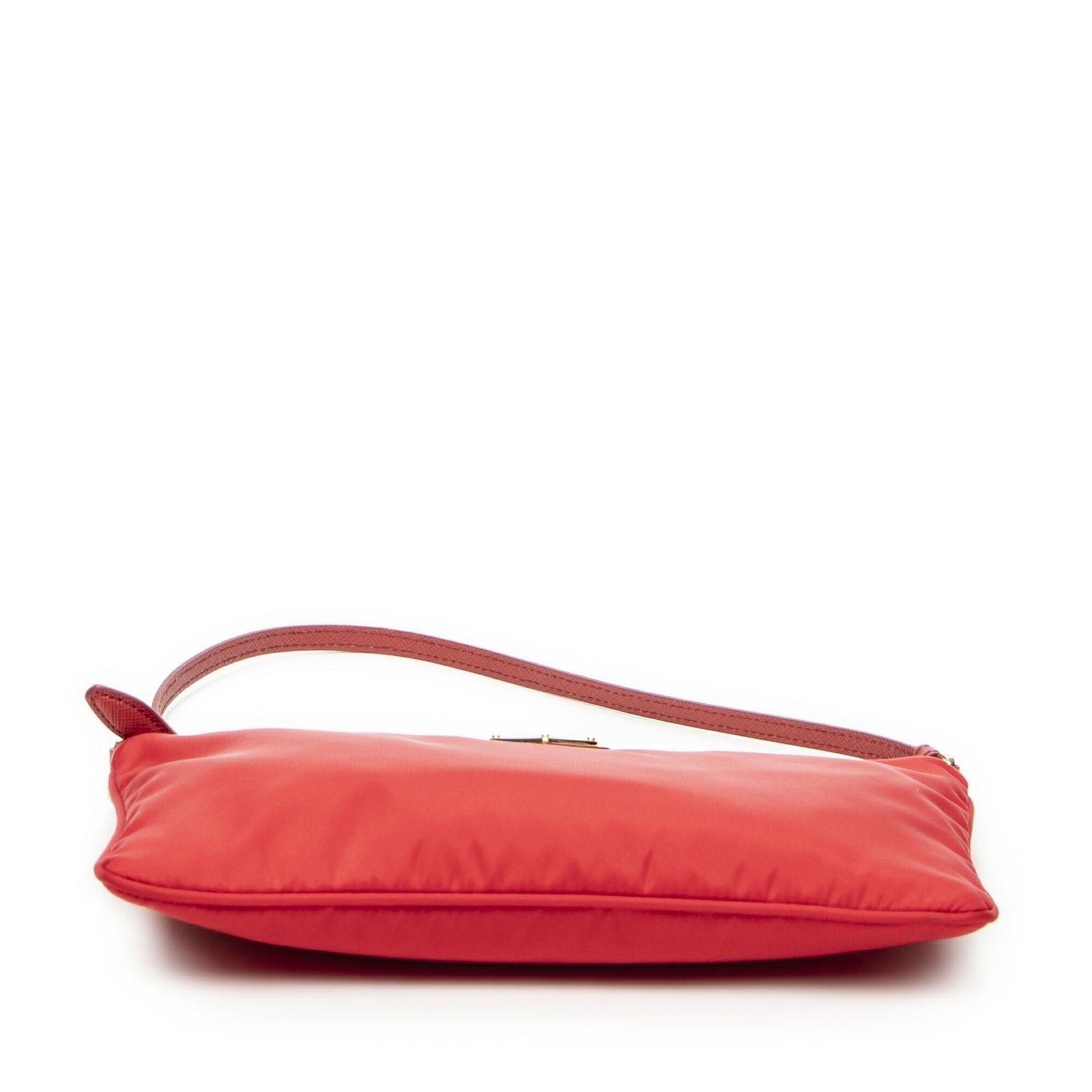 Prada Flap Clutch Red Nylon Canvas — view 6