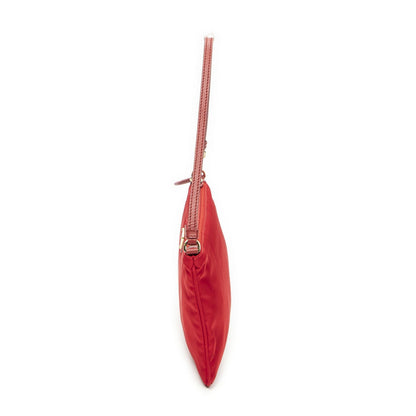 Prada Flap Clutch Red Nylon Canvas — view 3