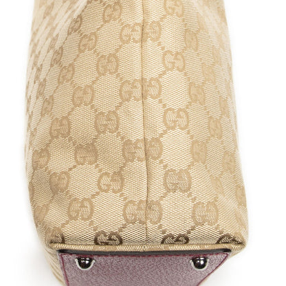 Gucci Small Eclipse Shopping Beige Red GG Canvas Messenger Bag — view 8