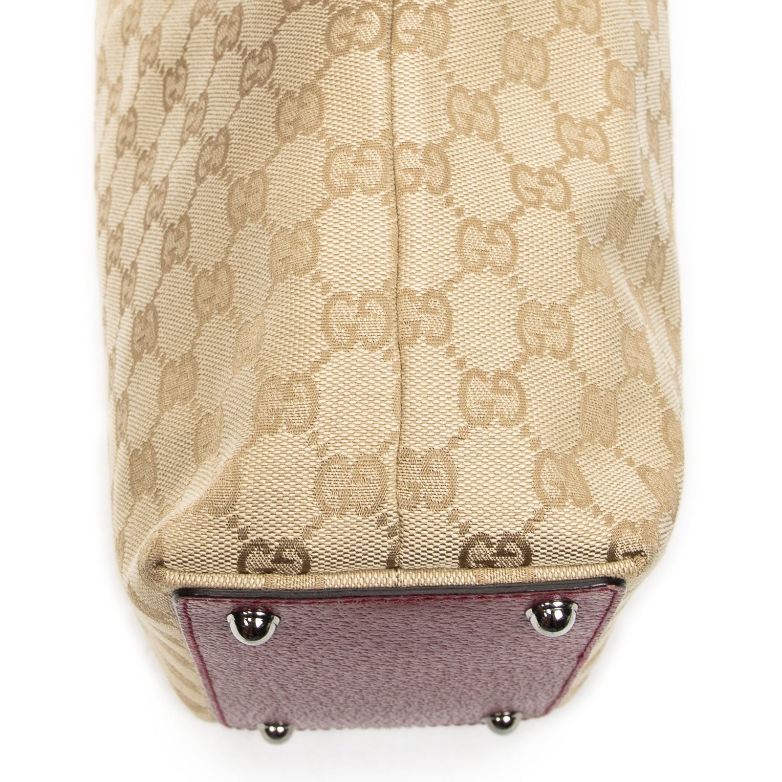 Gucci Small Eclipse Shopping Beige Red GG Canvas Messenger Bag — view 7