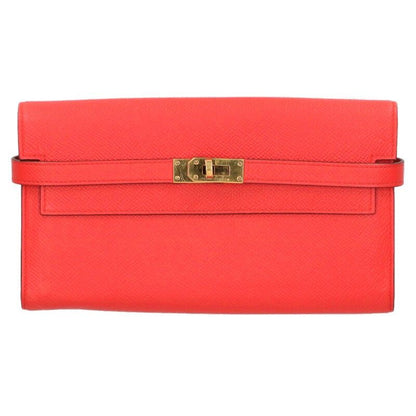 Hermes Kelly Wallet Long Veau Epsom Rouge Tomato