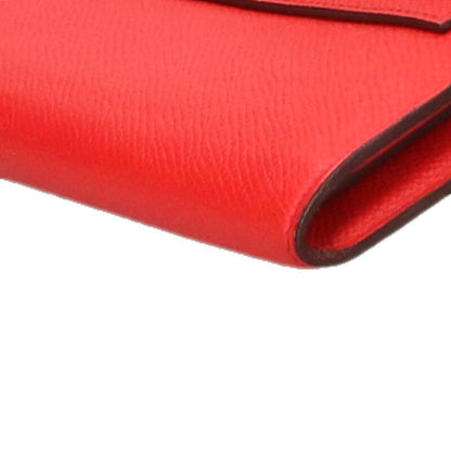 Hermes Kelly Wallet Long Veau Epsom Rouge Tomato — view 4