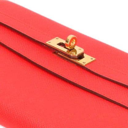 Hermes Kelly Wallet Long Veau Epsom Rouge Tomato — view 5