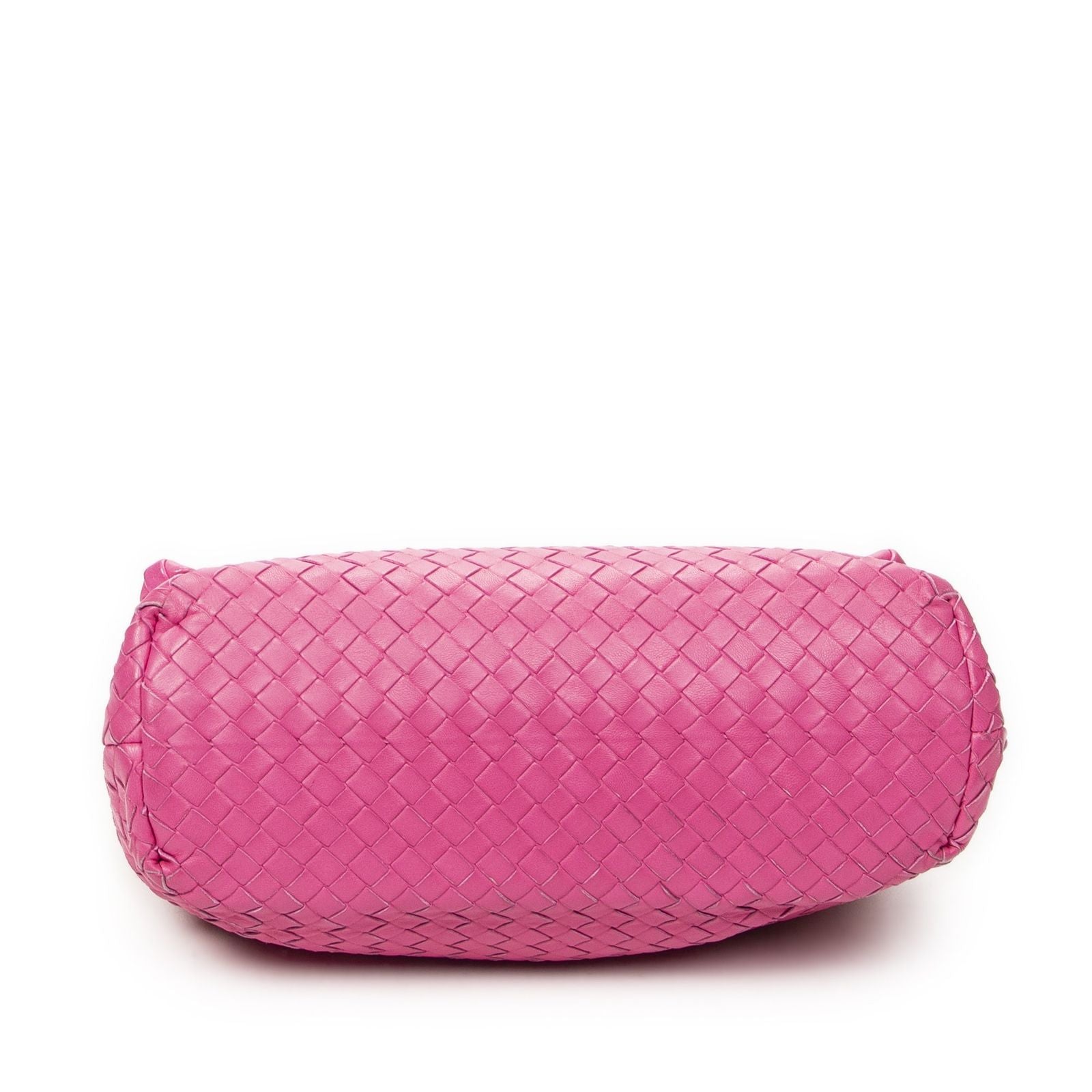 Bottega Veneta Olympia Top Handle Fuchsia Pink Intrecciato Leather — view 6