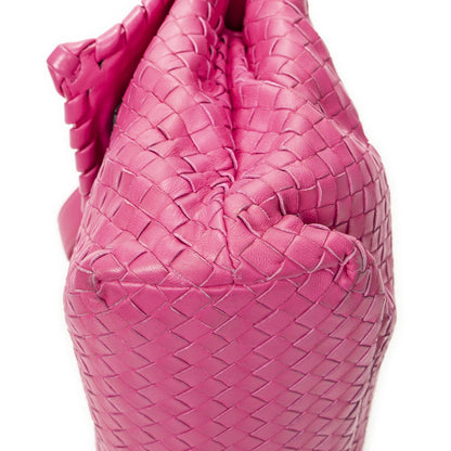 Bottega Veneta Olympia Top Handle Fuchsia Pink Intrecciato Leather — view 8