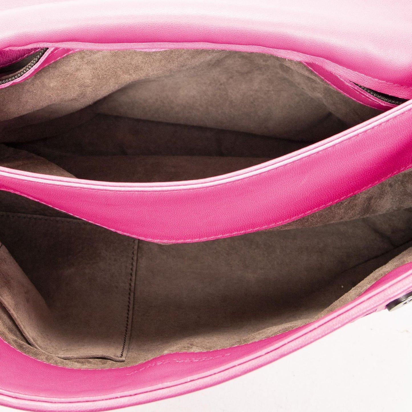 Bottega Veneta Olympia Top Handle Fuchsia Pink Intrecciato Leather — view 9
