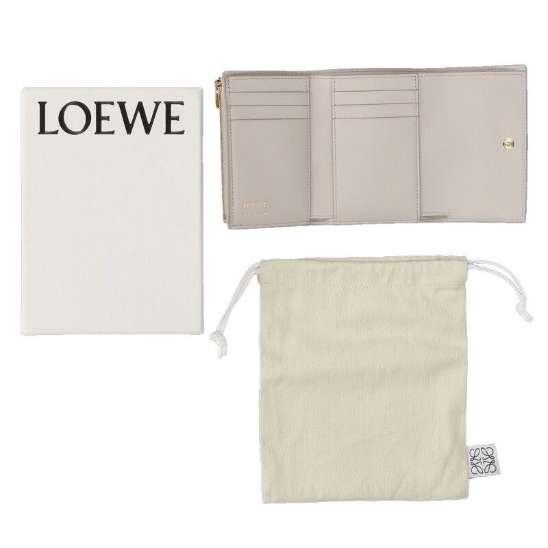 Loewe Vertical Wallet Small Slim Scarf &gray Necklace Trifold — view 5