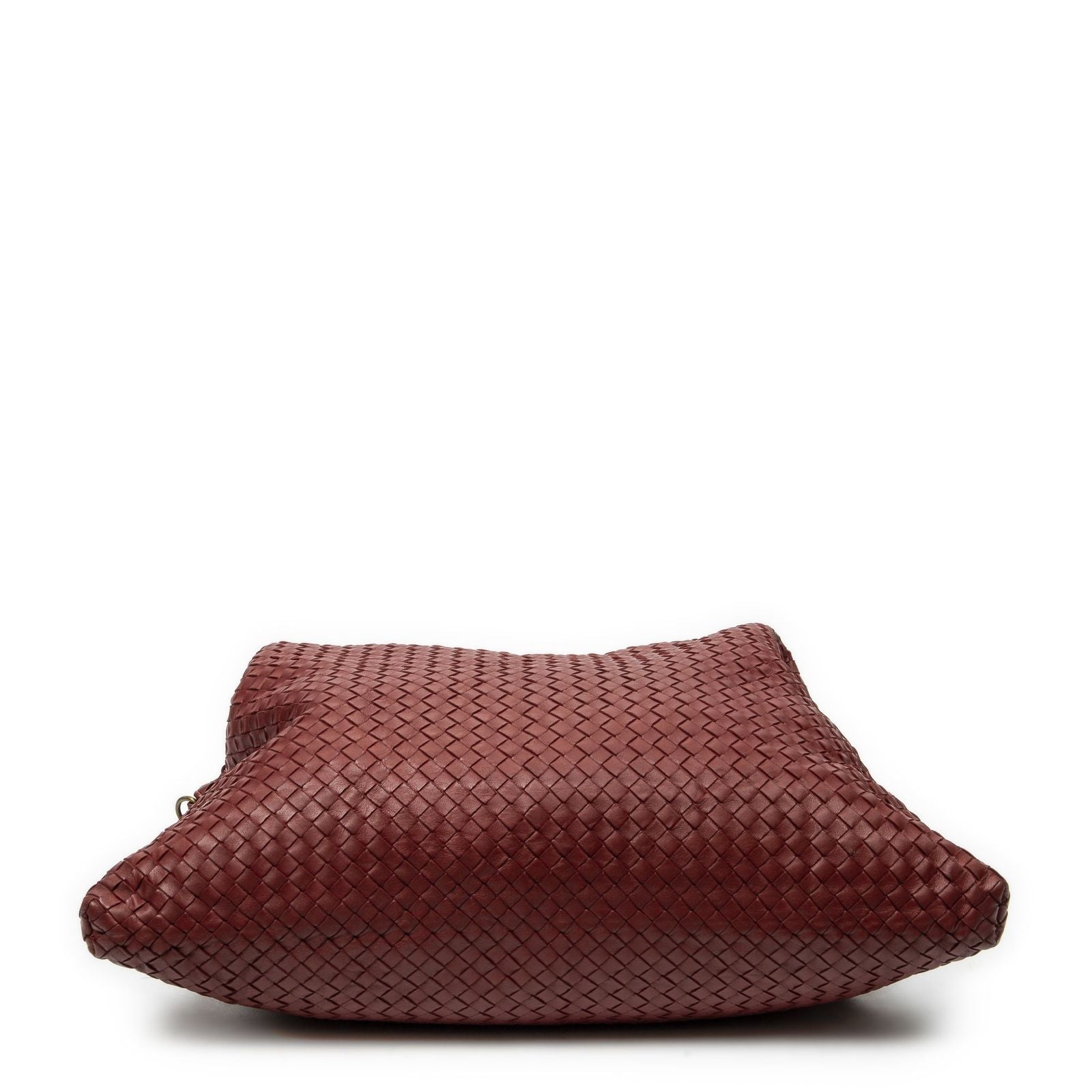 Bottega Veneta Large Convertible Tote Red Intrecciato Leather — view 6