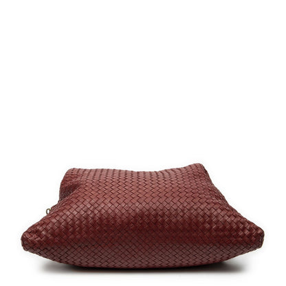 Bottega Veneta Large Convertible Tote Red Intrecciato Leather — view 6