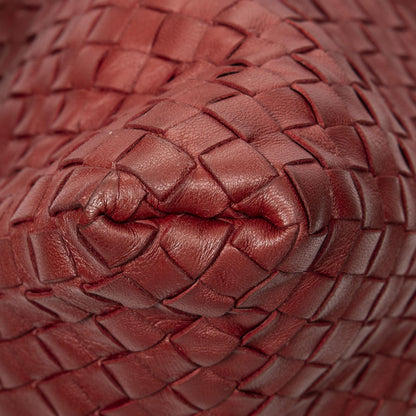 Bottega Veneta Large Convertible Tote Red Intrecciato Leather — view 8