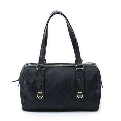 Gucci Cha Boston Black GG Canvas Messenger Bag