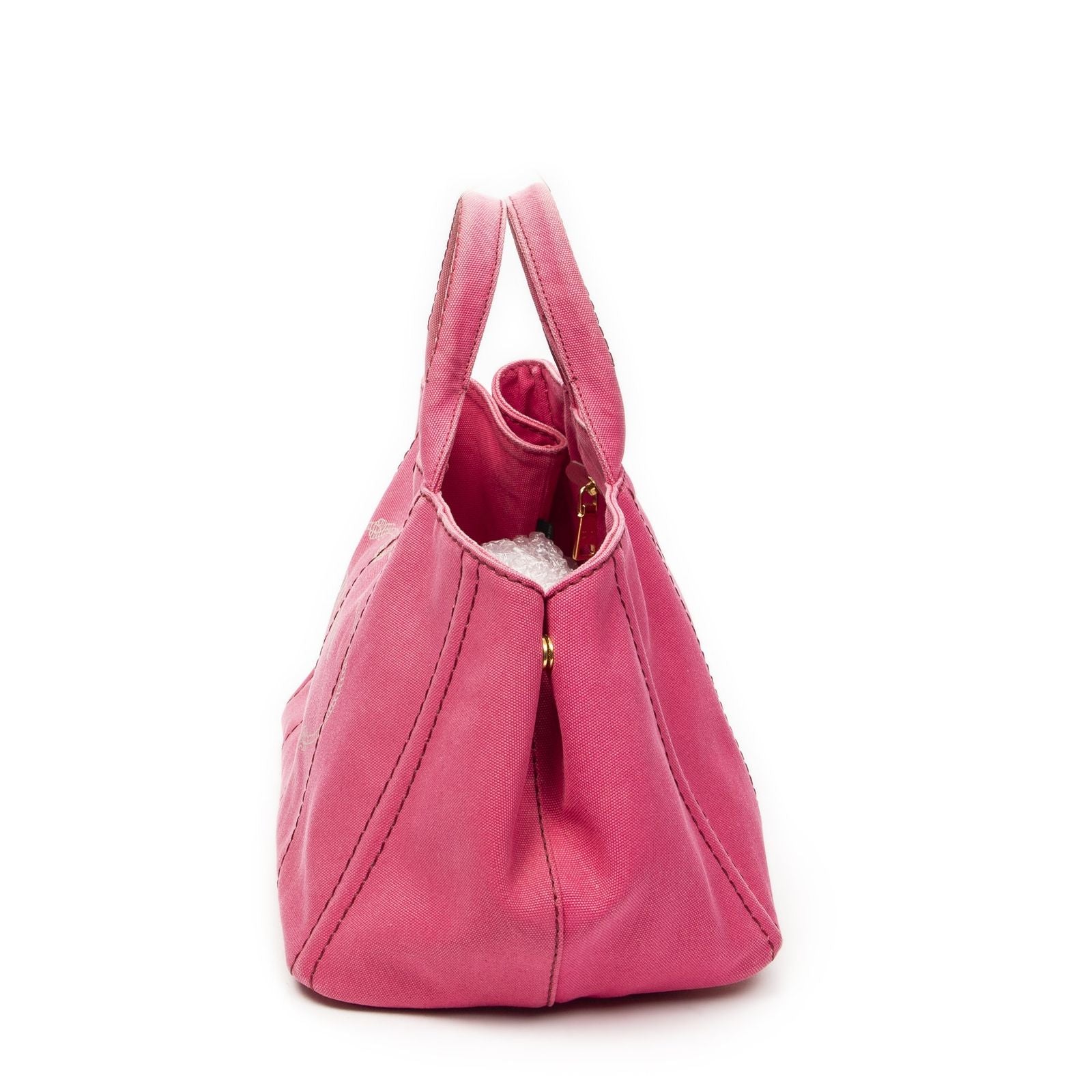 Prada Canapa Tote Fuchsia Pink Canvas — view 3