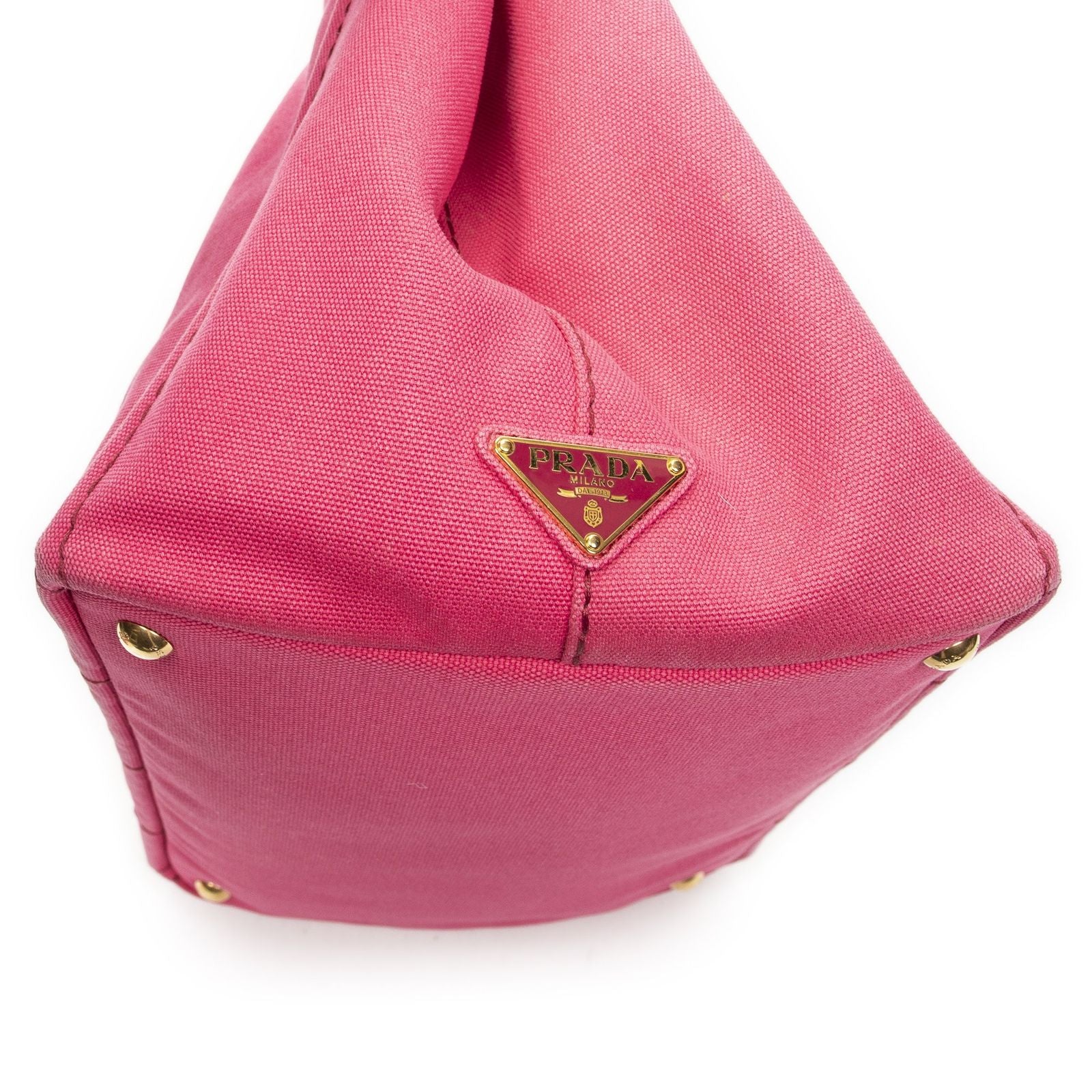 Prada Canapa Tote Fuchsia Pink Canvas — view 7