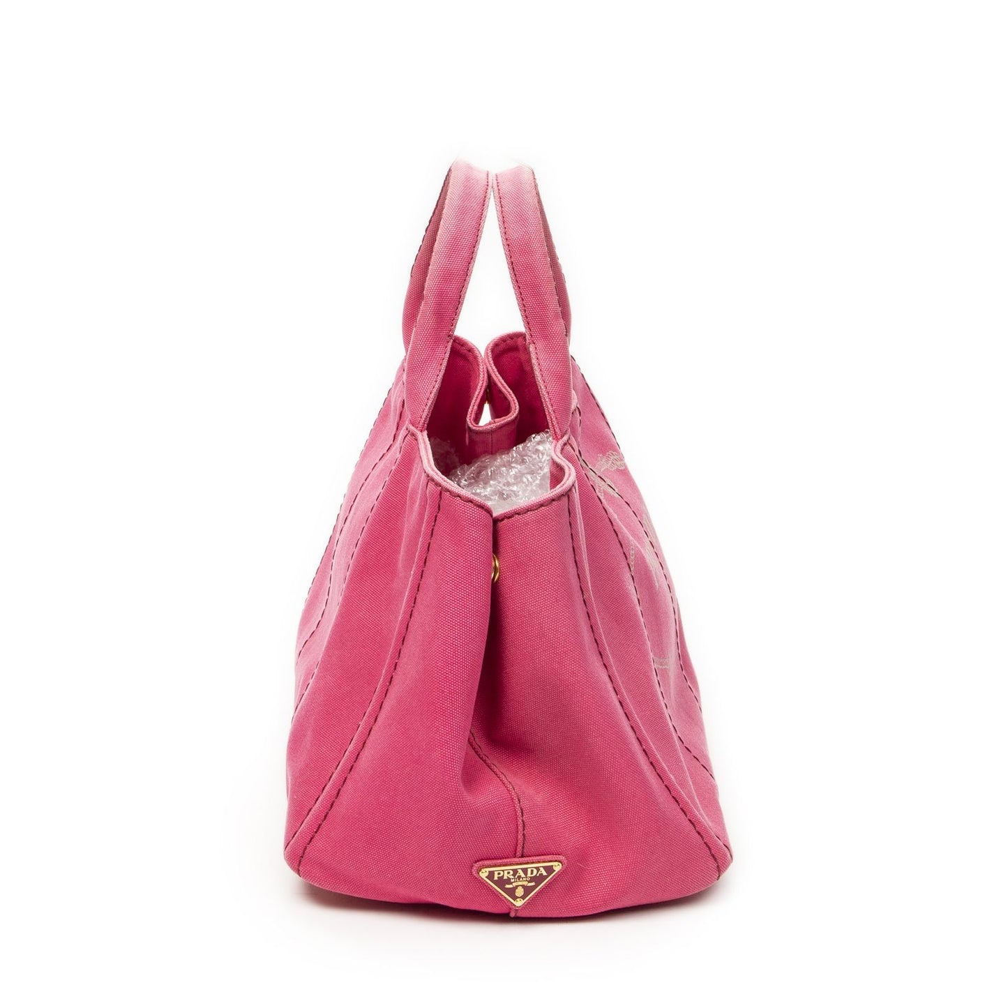 Prada Canapa Tote Fuchsia Pink Canvas — view 4