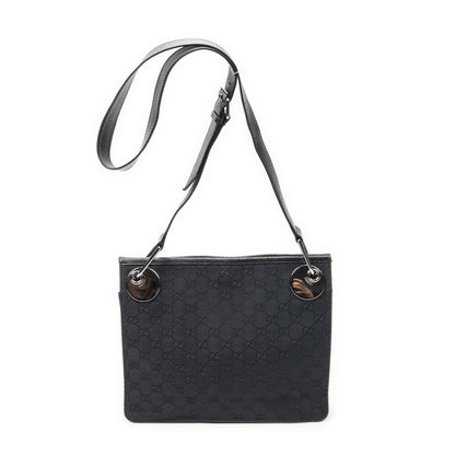 Gucci Eclipse Crossbody Shoulder Bag Black GG Canvas