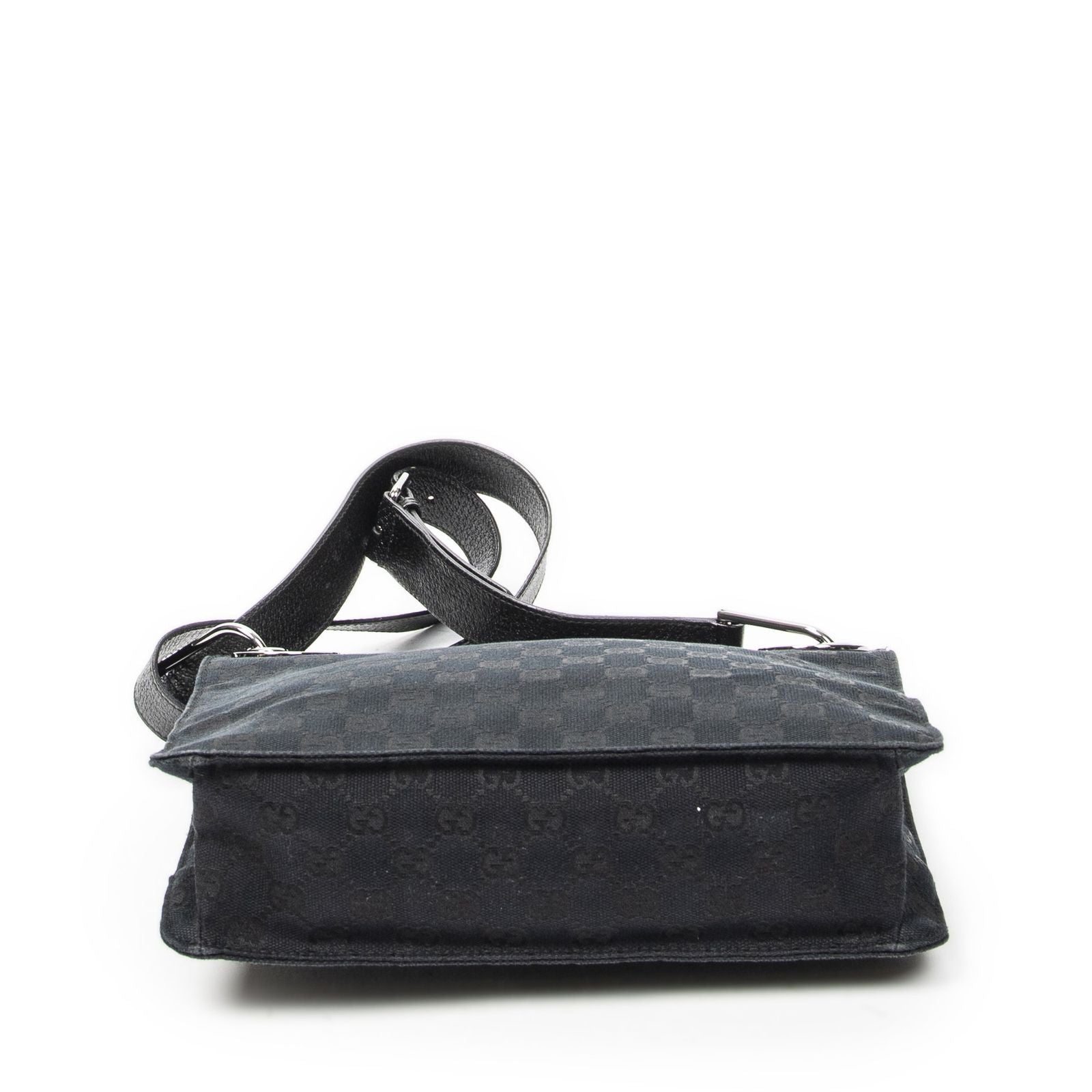 Gucci Eclipse Crossbody Shoulder Bag Black GG Canvas — view 6