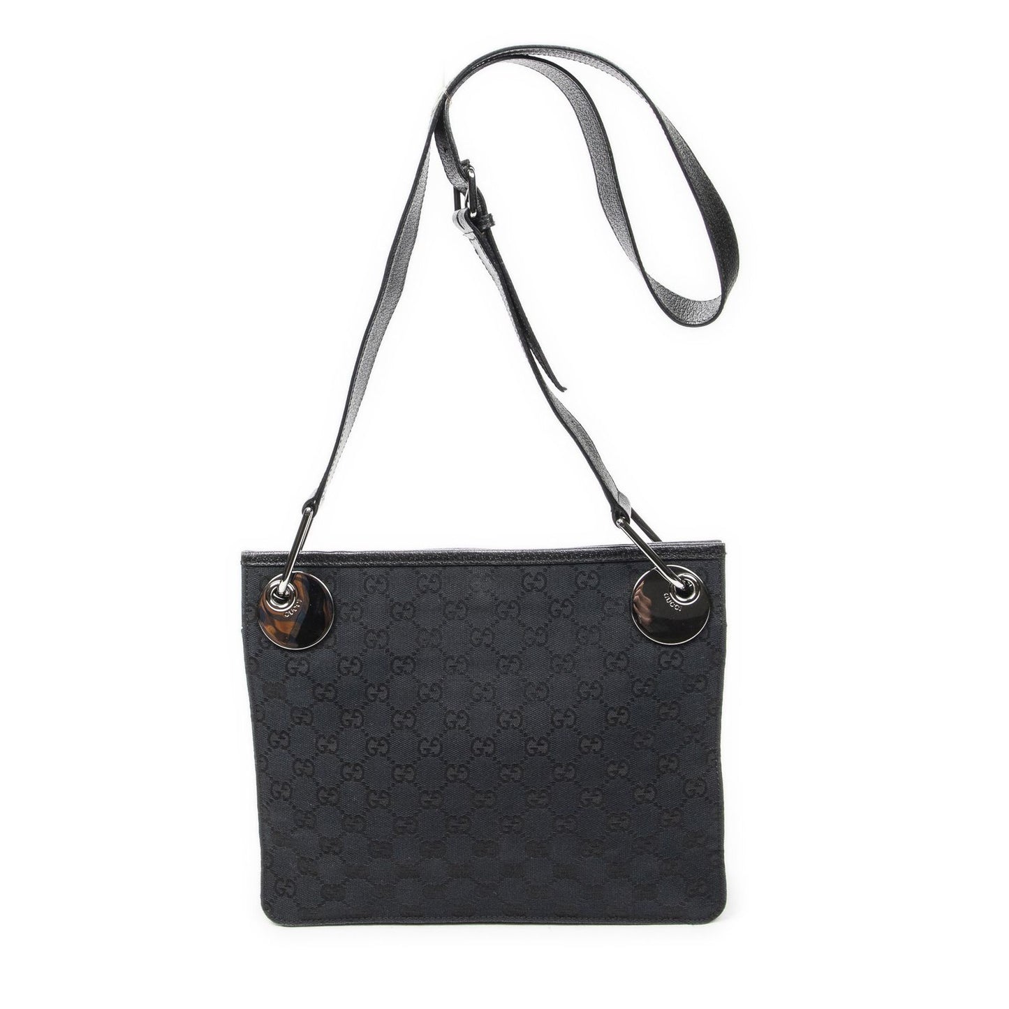 Gucci Eclipse Crossbody Shoulder Bag Black GG Canvas — view 5