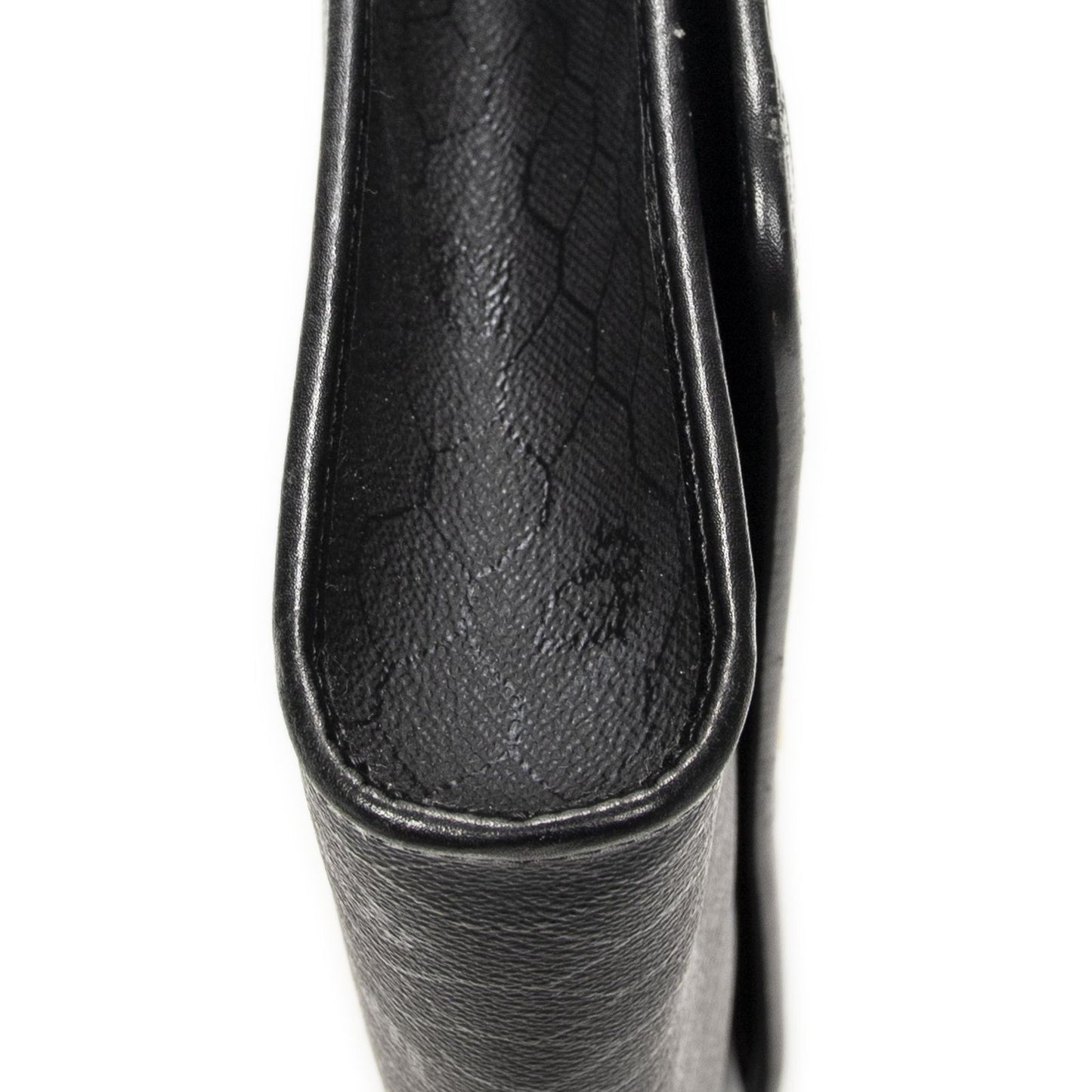 Dior Vintage Flap Clutch Black Honeycomb Canvas — view 7