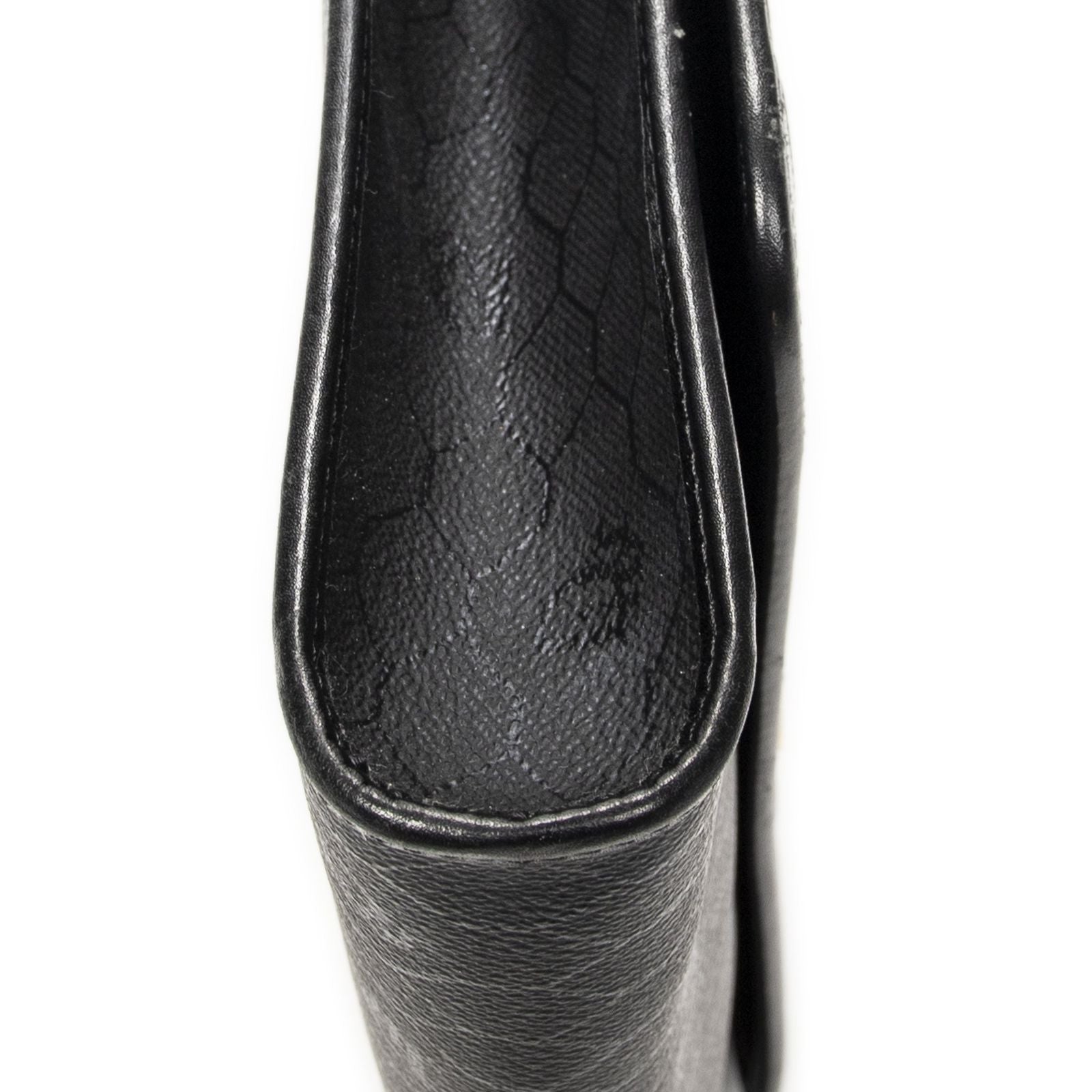Dior Vintage Flap Clutch Black Honeycomb Canvas — view 7