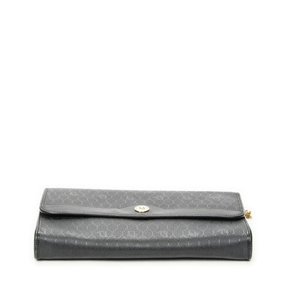 Dior Vintage Flap Clutch Black Honeycomb Canvas — view 6