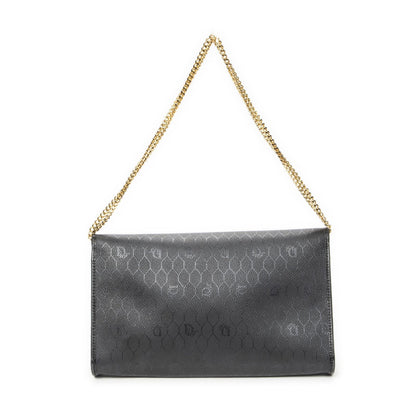 Dior Vintage Flap Clutch Black Honeycomb Canvas — view 5