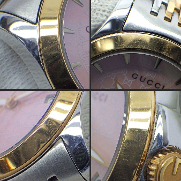 Gucci Watch Timeless 126.5 Date Luminous Hand GG Pattern Pink Shell Dial SS — view 7