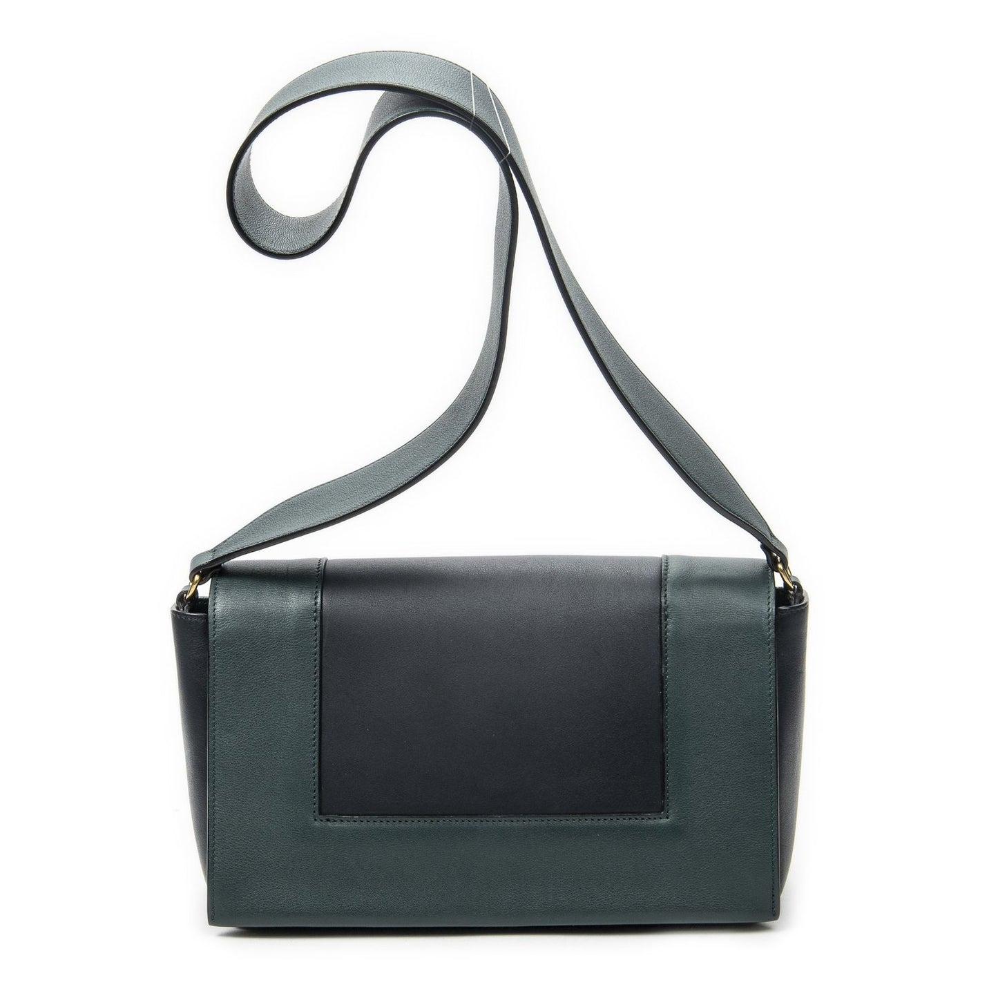 Celine Frame Cross Belt Bag Navy Dark Green Calfskin Leather — view 5
