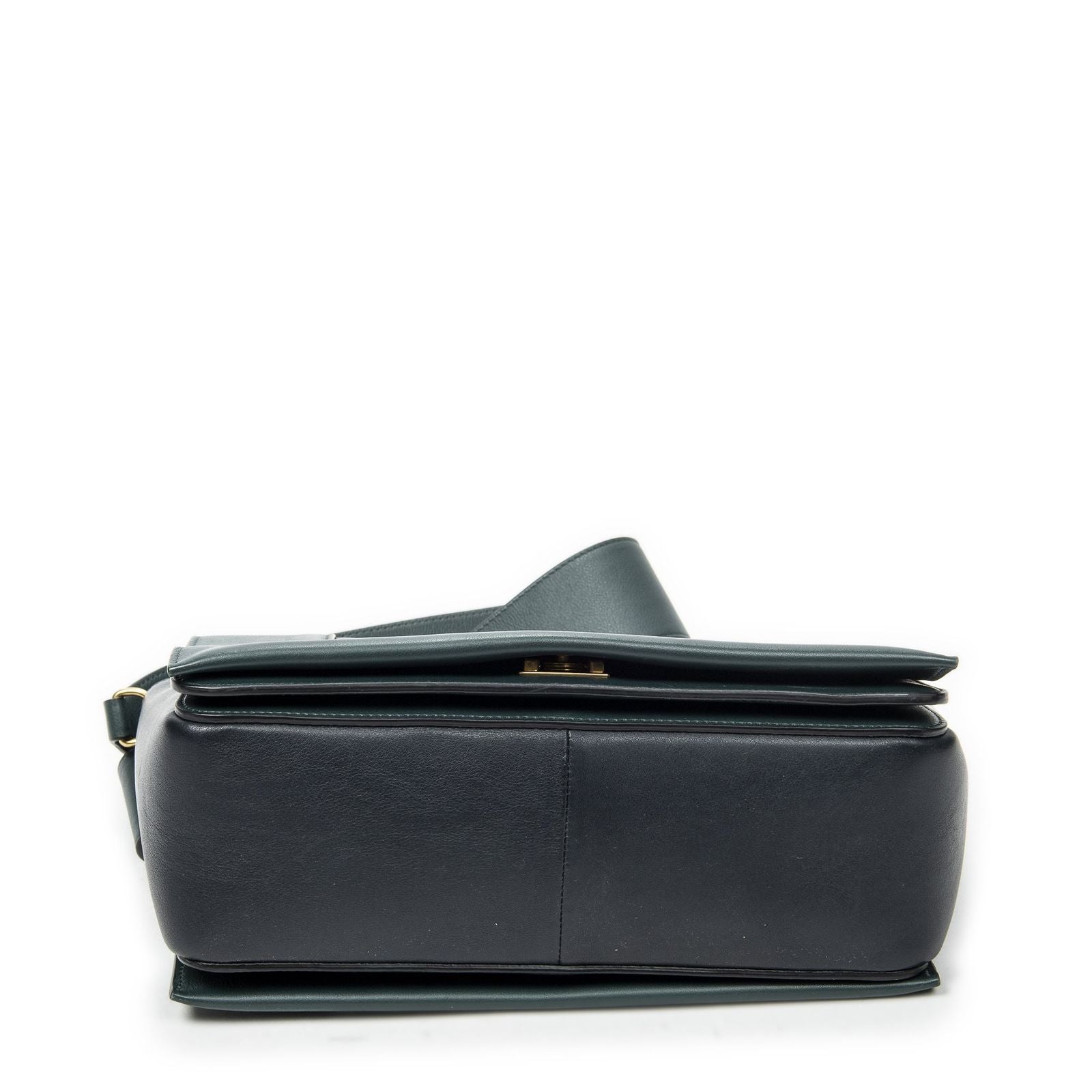 Celine Frame Cross Belt Bag Navy Dark Green Calfskin Leather — view 6