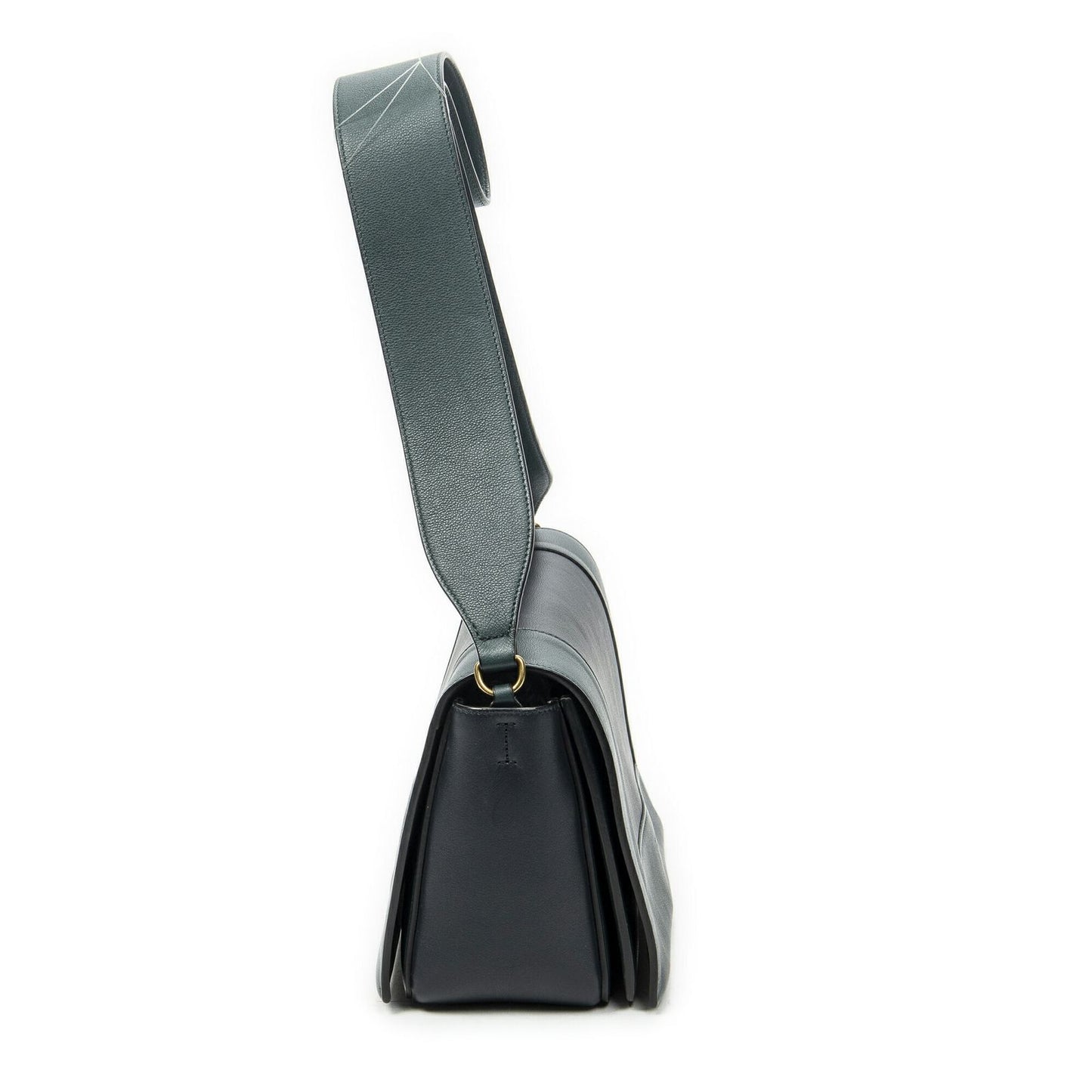 Celine Frame Cross Belt Bag Navy Dark Green Calfskin Leather — view 4