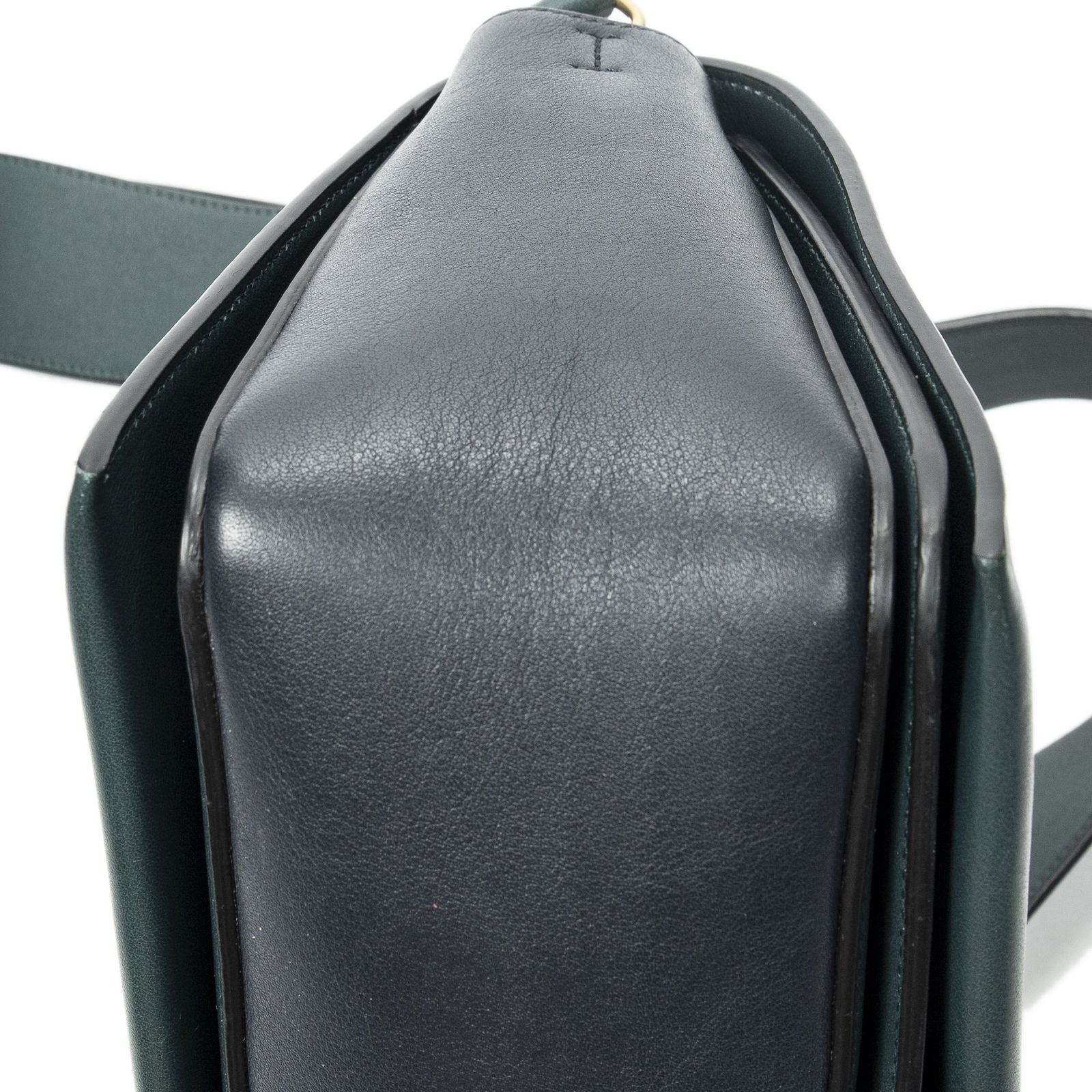 Celine Frame Cross Belt Bag Navy Dark Green Calfskin Leather — view 8