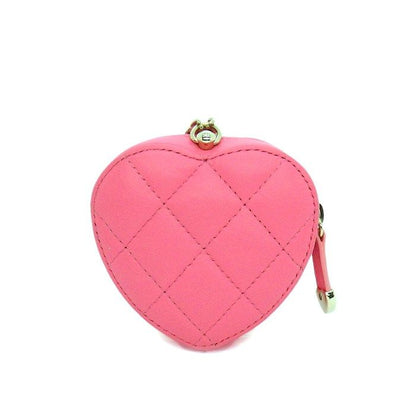 Chanel Shoulder Bag Quilted Heart Chain Mini Pouch Onwards Pink Lambskin Gold — view 2